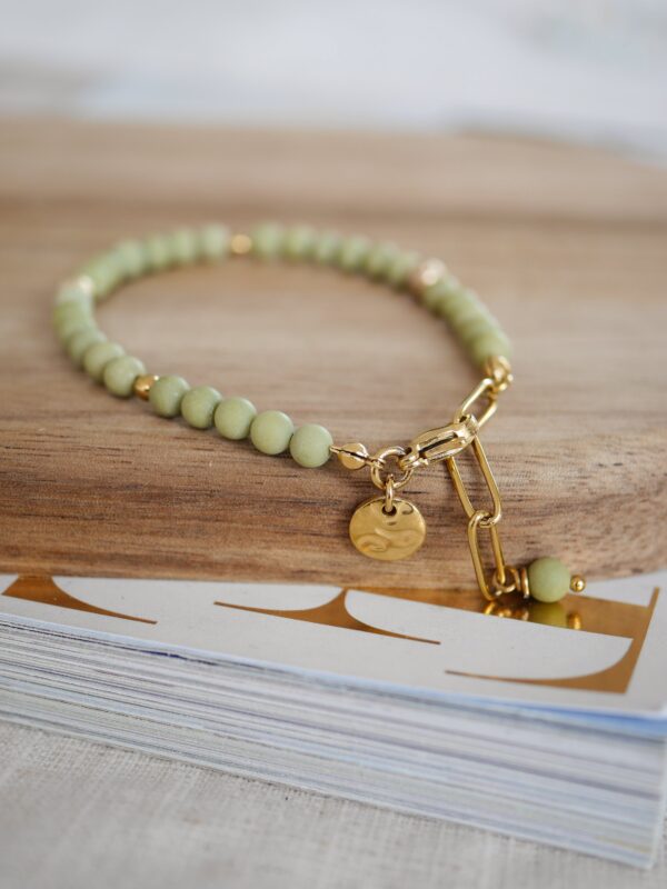 Bransoletka Jaspis Matcha